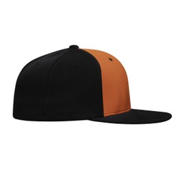 Pacific Headwear Standard Premium P-Tec Flexfit Cap, Orange/Black/Black