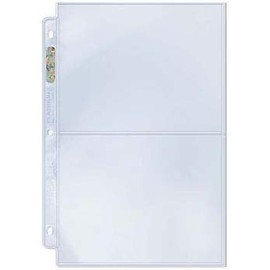Ultra Pro 2-Pocket Platinum Page with 5" X 7" Pockets 25ct