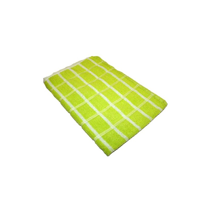 Portland Luxury Waffle Egyptian Tea Towel [3 PACK] 50x70cm Lime/White