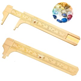 Handy Sliding Gauge Brass Vernier Caliper Ruler Measuring Tool Double Scales mm/inch Mini Brass Pocket Ruler 100mm