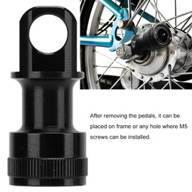 Bike Pedal Extenders for Brompton Folding Bike Portable Frame Mounting Fixing Adapter (Black), MEIJUN Quick Release Pedal Buckle Holder,