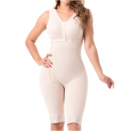Sonryse 010 Compression Garments After Liposuction Full Body Shaper for Women Fajas Colombianas Reductoras y Moldeadoras Beige L