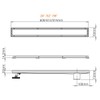 Neodrain 32-Inch Offset Linear Shower Drain with Tile insert Grate