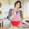 2pcs Retro Kitchen Aprons Dotted Cooking Salon Apron Bowknot Chef