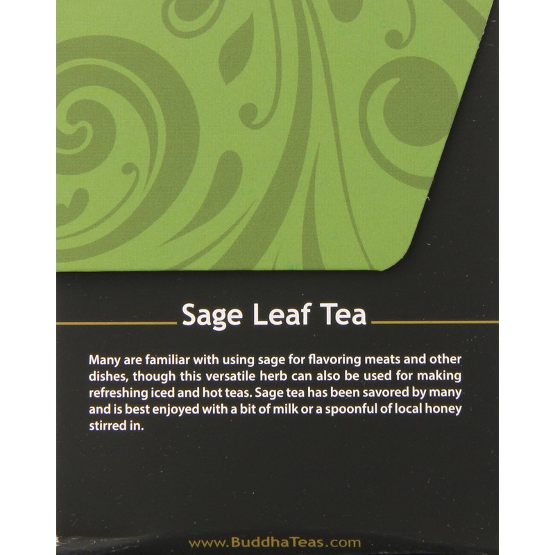 Buddha Teas Sage Leaf Tea, 18 Count (Pack of 6)