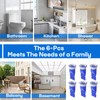 6-Pack Floor Drain Odor Stopper,2 Inch Blue Waterless Trap Seal