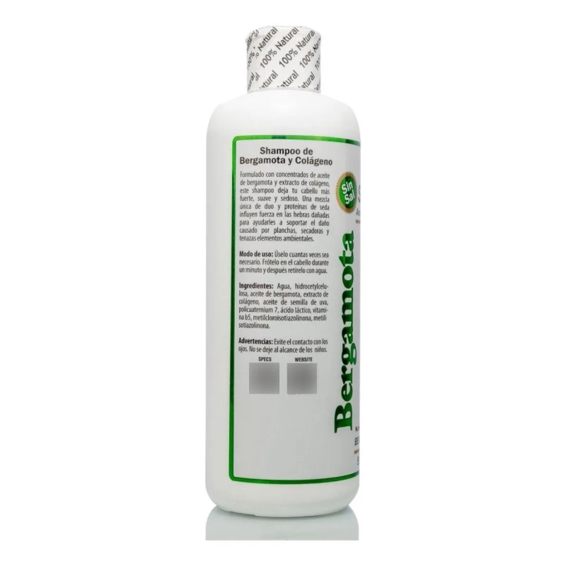 Shampoo Bergamota Y Colageno Brillo Nutricion Shampo Profesi