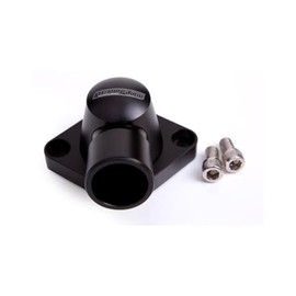 Aeroflow AF64-2034BLK Billet Thermostat Housing Black Swivel Fits SBC BBC