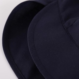 Jupsk Baby Sun Hat Toddler Bucket Hat Wide Brim Summer Beach Cap with Neck Protection UPF50 for Kids Child Boys Girls 6-12 Months (Navy Blue)