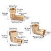 2Pcs Hex Reducing Nipple, DN20 3/4" Male Thread Pipe Brass