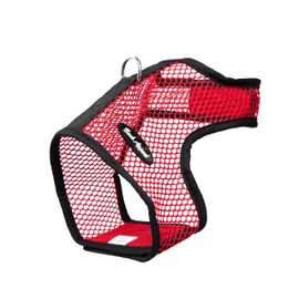 Bark Appeal Red Netted Mesh Wrap N Go Dog Harness for Small-Medium Pets – Soft Netted Mesh Vest Harness for Dogs, Puppies, Kittens & Cats – Easy Buckle-Free Design for a Comfortable Fit – Medium