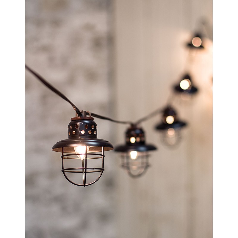 Black Lantern Light Strand, 10 ct.