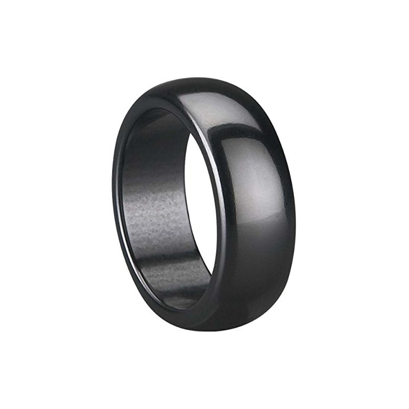 JUDE 8mm Classical Simple Plain Black White Ceramic Ring Wedding