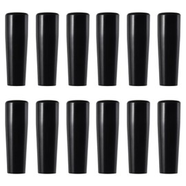 Chciyich 12 PCS Black Plastic Beer Tap Handle - Short Keg Handle for Bar Draft Kegerator Faucet, Fits Standard American Thread