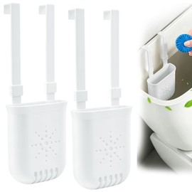 Controlled Release Toilet Bowl Cleaner Tablets Holder with Extension Rod, 2-Pack Universal Toilet Tank Cleaner Dispenser, Adjustable Hanging Bleach Tablets Bracket for Low-Flow & Standard Toilets
