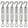 HEVERP M6 Stainless Steel Hook & Eye Turnbuckle, O to