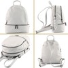 modamoda de - T137 Italian Women's Leather Backpack Bag, Pink