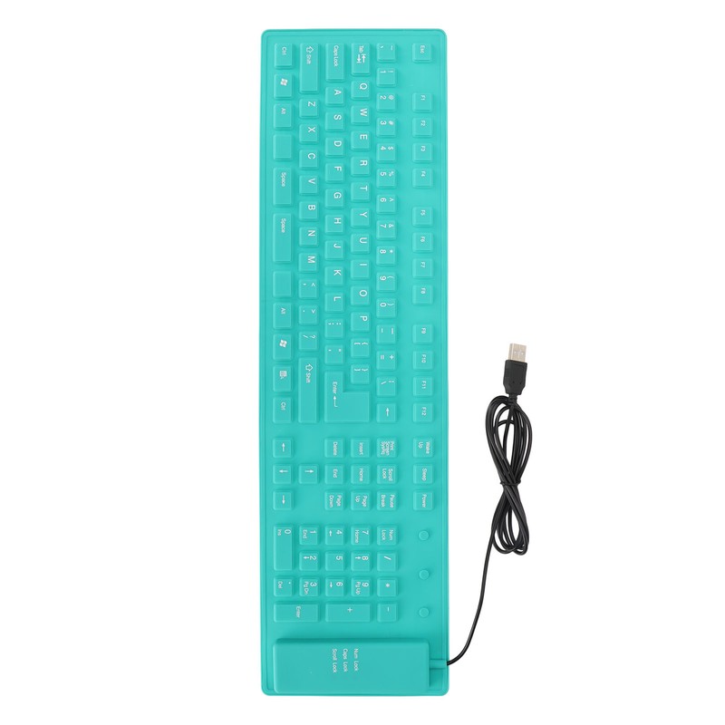 Foldable Silicone Keyboard 108 Keys Silicone Foldable USB Wired Waterproof