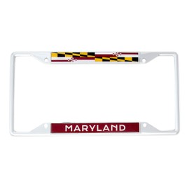 Desert Cactus State of Maryland Flag License Plate Frame for Front or Back of Car Vehicle Truck