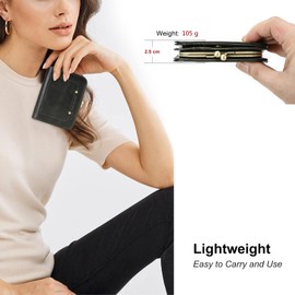 Contacts Women's RFID Wallet with Kiss Lock, Genuine Leather Multifunctional Bifold Coin Purse with Zip Pocket, Vintage, Credit Card Holder, Small Clutch with ID Window, Green, Classic