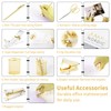 Gold Desk Accessories, Office Supplies Set with Acrylic Stapler, Tape