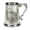 Farm Cottage Brands Pewter 1 pint tankard with a game shooting scene