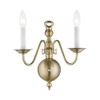 Livex Lighting 5002-02 Williamsburgh 2 Light Polished Brass Wall Sconce
