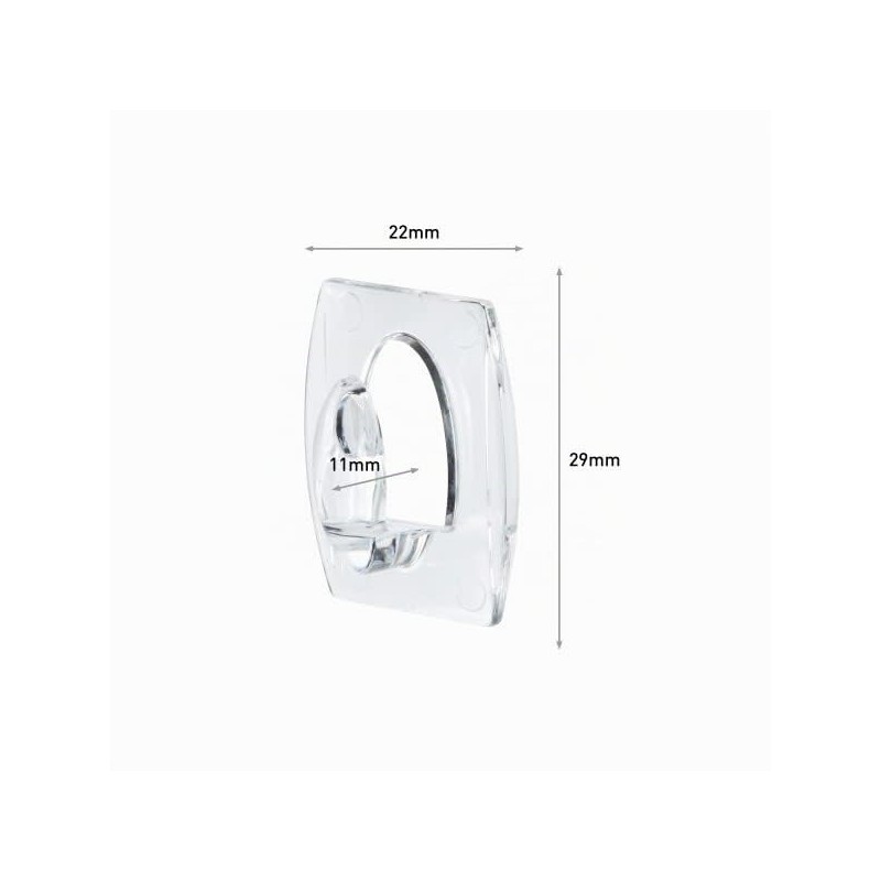Command Mini Ganci Adesivi Trasparenti per Decorazioni Interne, 30 Ganci
