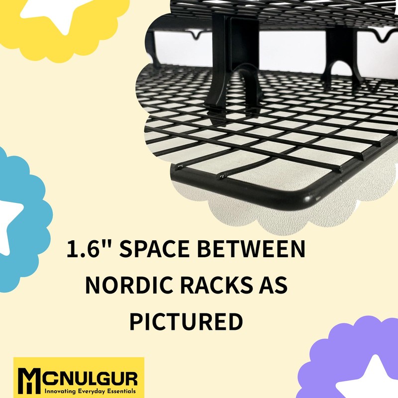 MCNULGUR Wire Rack Stacker, Pack of 4 - Organize Your