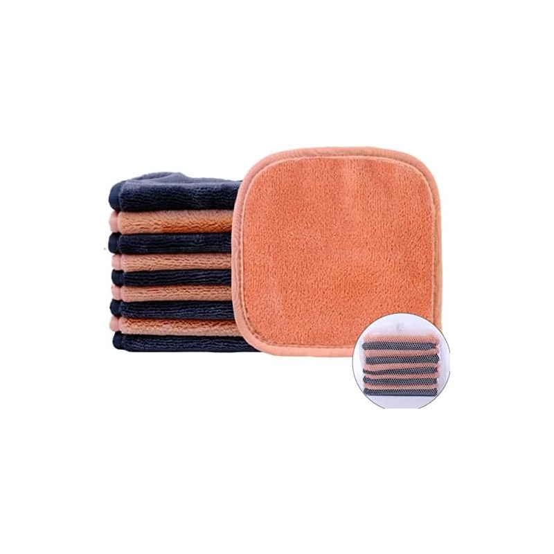 POLYTE Paño Desmaquillante Facial de Microfibra, 15.2x15.2 cm, 10 Pzas