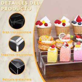 2pcs Elevadores 4 Niveles, Acrílico Soporte Exhibidor