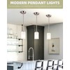 WYNEYET 3 Pack Mini Pendant Light, Brushed Nickel Hanging Ceiling