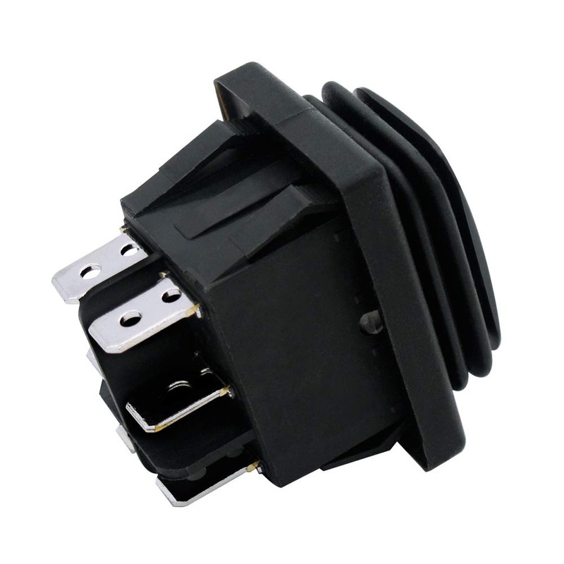 mxuteuk KCD4-203N-BK 2 Pieces Black Rocker Switch Waterproof Rocker Switch