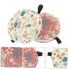 CORHAD 2pcs Floral Wrist Pin Cushions Wearable Sewing Accessories for Tailoring Crafting Handy with Styles Beginners