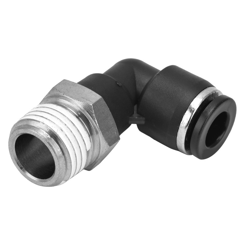 10Pcs Pneumatic Connectors L Shape Right Angle External Thread Quick