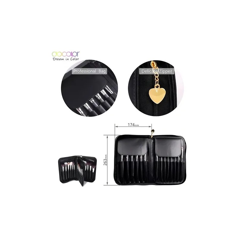 Set de 29 Brochas de Maquillaje Profesional Docolor DA2901 -