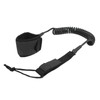 Surfboard Leash High Elasticity TPU Black Adjustable Coiled Surfing Leg