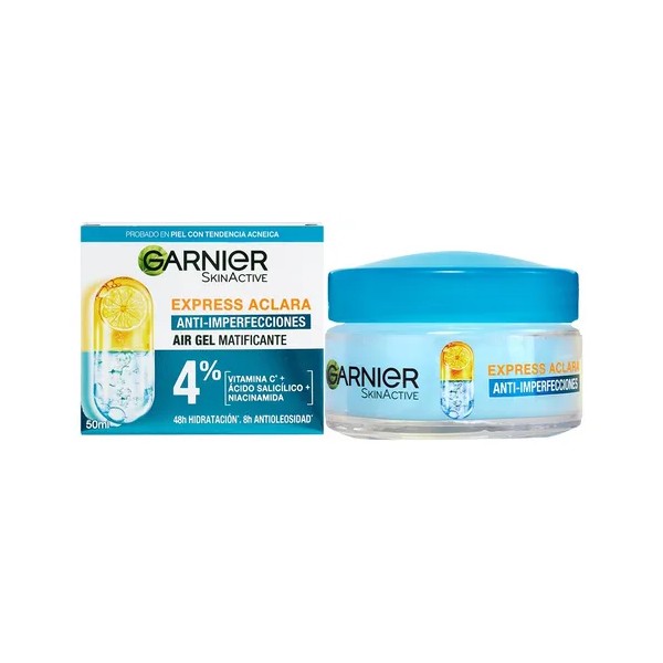 Garnier Skin Active Gel Hidratante Matificante Antiimperfecciones con Vitamina C,