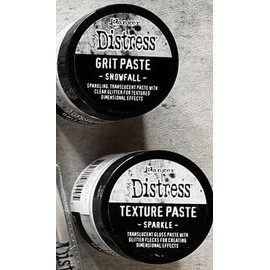 Bundle- Ranger Ink - Tim Holtz - Christmas - Distress Grit Paste Snowfall and Sparkle Distress Texture Paste - 2022 and 2023 Releases