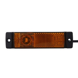HELLA 2PS 008 645-891 Side Marker Light - LED - 24V - Screw Connection/mounting - Lens Colour: Yellow - LED colour: Yellow - Cable: 500mm - Plug: AMP - 2-pin connector - right/left - Quantity: 1