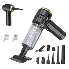 Handheld Vacuum Cleaner Cordless, 23000Pa Powerful Car Mini Vacuum Cleaner, Rechargeable Portable Lightweight dust Catcher for Home Car Carpet Stairs Pet Hair Deep Cleaning（Black-Gold）