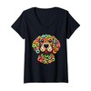 Women's Fruit Loops Cat Meaow Fruit Loops V-Neck T-Shirt, black