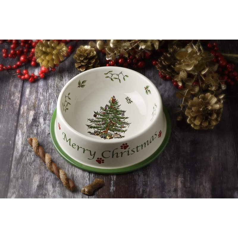 Spode Christmas Tree Pet Bowl 8.4"