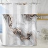 TYLCLTX No Hook Shower Curtain with Snap in Liner Grey