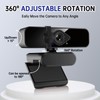 Makerstep Webcam for PC,HD 2K 1080P/30fps USB Webcam with Microphone,120°View