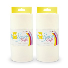 kullaloo Plush Fabric | Solid White Minky Fabric for Sewing (Pack of 2) | Super Soft Cuddle Material | 39.5x29.5" | Plushies, Baby Blankets, Pillows, Dog Beds, Cat Beds, Baby Accessories, Apparel