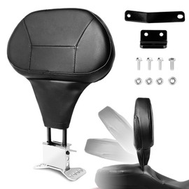 Hutexico Detachable Touring Rider Backrest, Adjustable Comfortable Driver Backrest Quick Release Plug-in For Harley 2009-2024 Touring CVO Road Glide Street Glide Electra Glide Road King Ultra (Black)