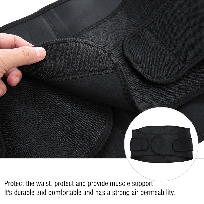 Belt Adjustable Waist Support Brace Fitness Gym Lumbar Back Waist