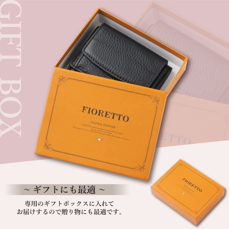 Fioretto Women's Trifold Wallet Italian Leather [Wallet that Loves Beautiful]
