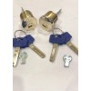 Yardeni Cylinder 2 Cylinders keyed ALIKE lock GOLD 4 keys